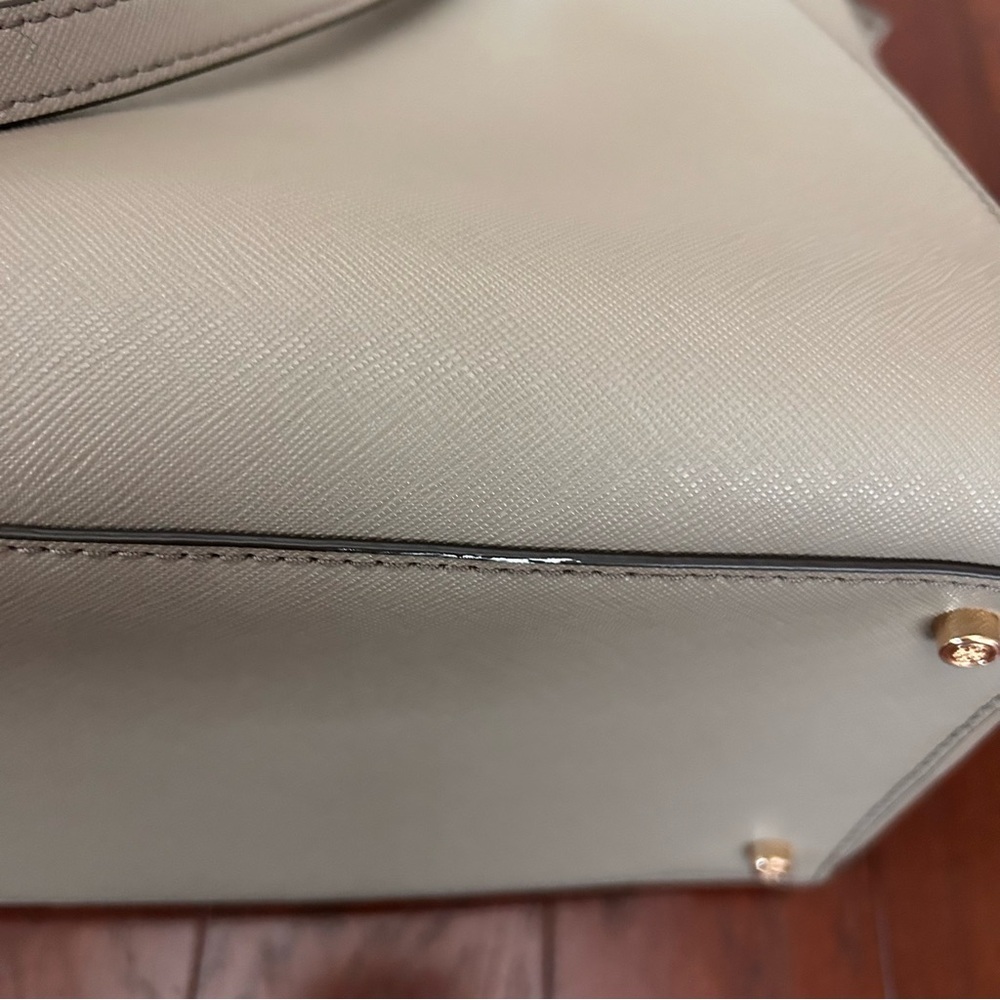 Tory Burch Triple Compartment French Gray Leather Large shopperTote Bag - Picture 6 of 14
